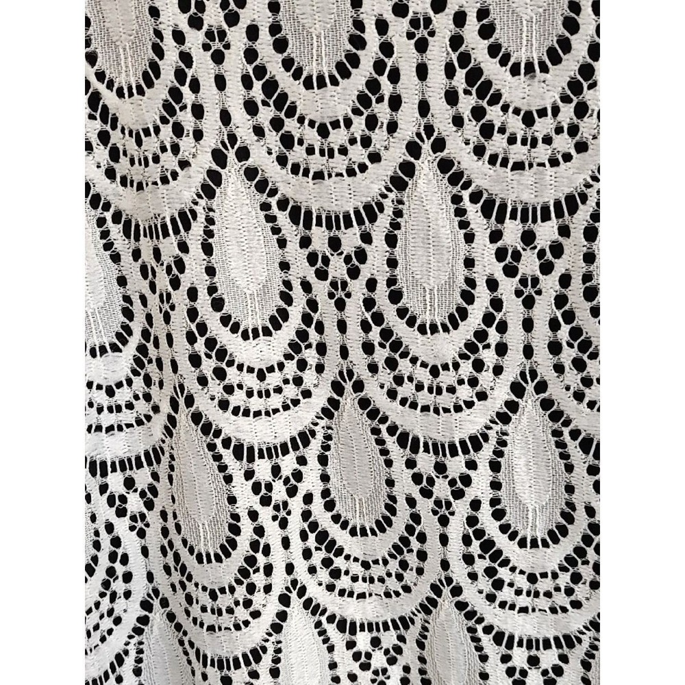 Kim Rogers Curvy Lace Overlay Tank Top 1X Black White New Boho Shell women - Picture 12 of 12